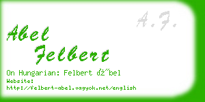 abel felbert business card